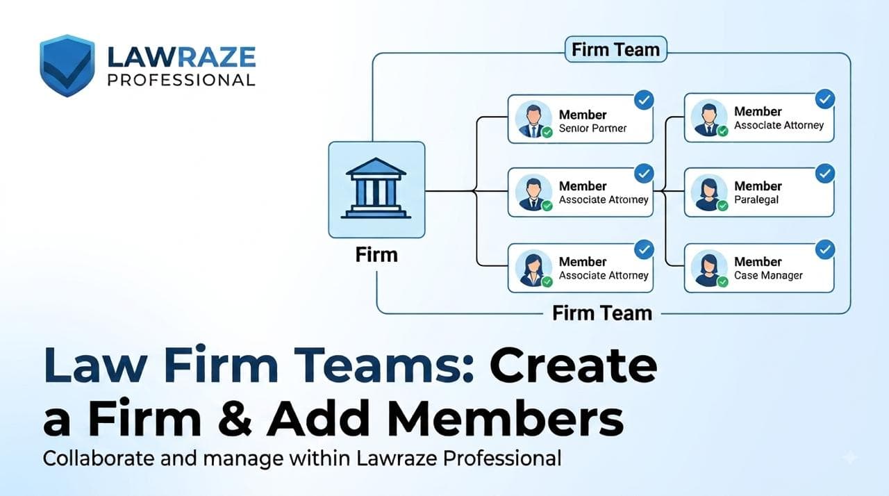 Law firm team management and permissions