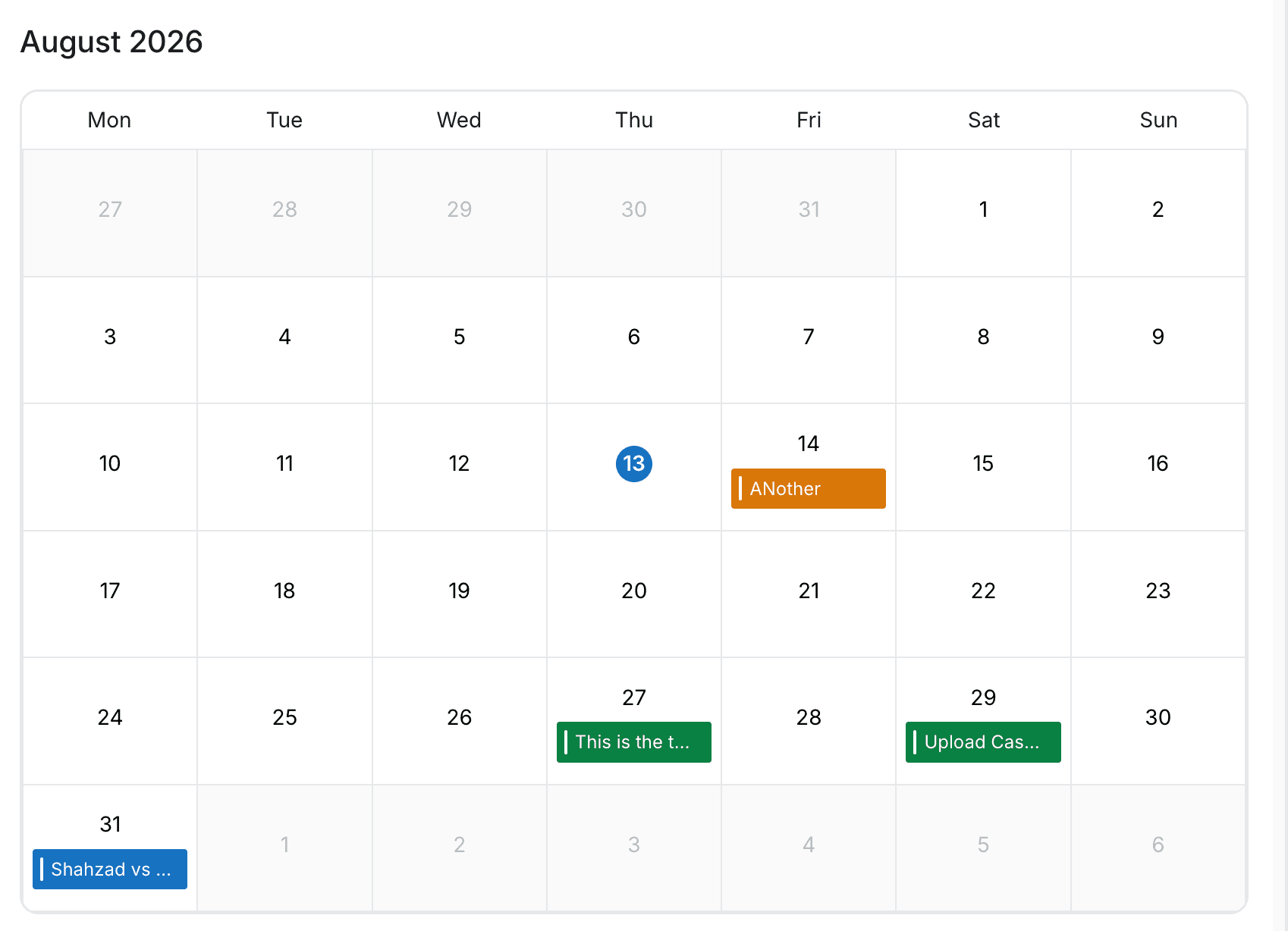 Calendar