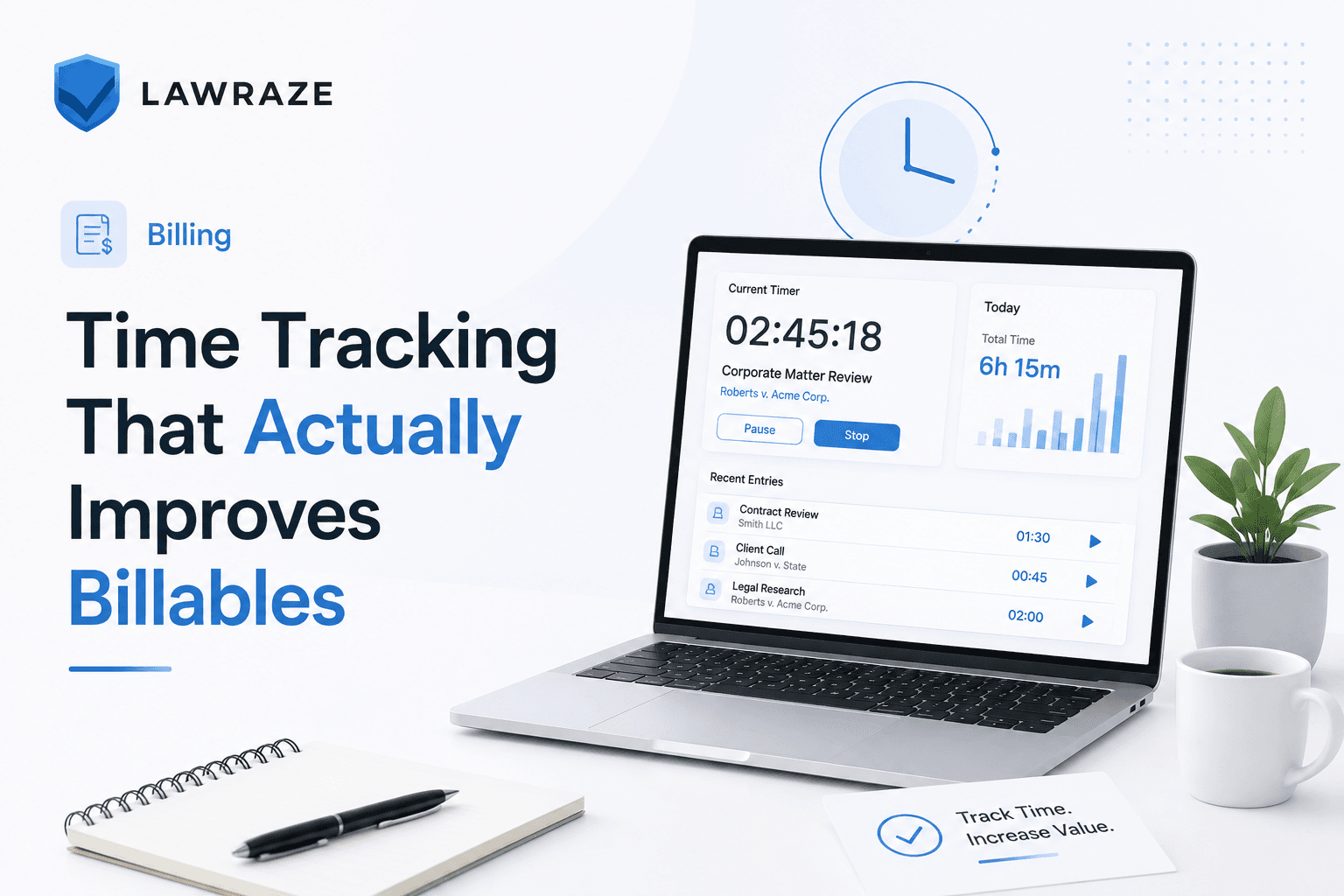 Time tracking dashboard